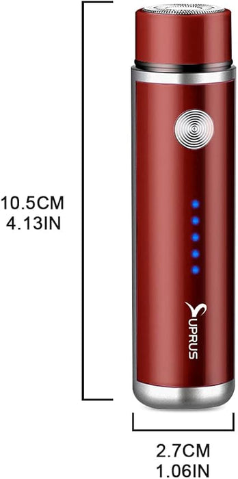 SUPRUS Damen-Elektrorasierer, wiederaufladbar über USB, für Gesicht, Bart, Schnurrbart, Arm, Unterarm, Bikini, LED-Batterieanzeige, kabellos (rot)