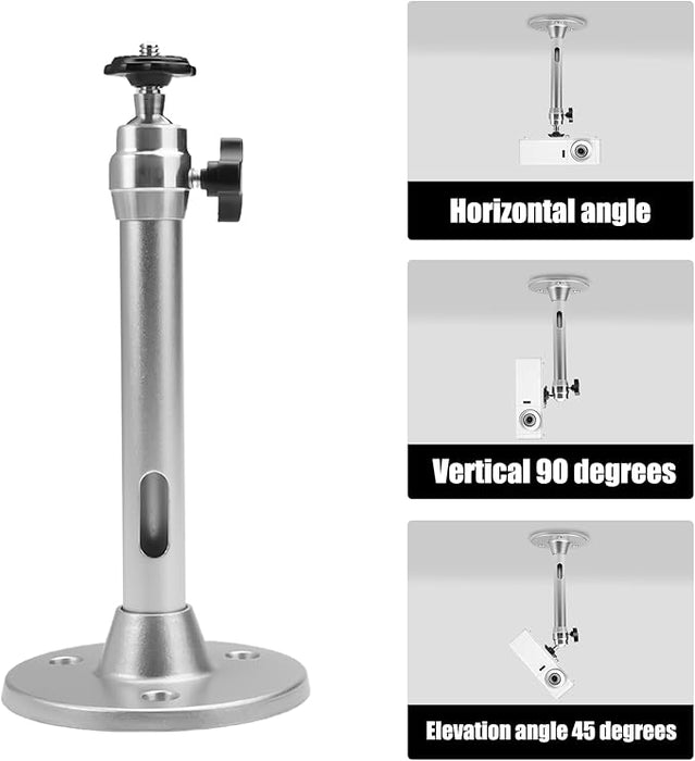 Držák projektoru, univerzální hliníkový držák projektoru otočný o 360° držák na strop Beamer nástěnný držák projektor mini projektor držák pro mini projektory, digitální fotoaparát, videokamery,