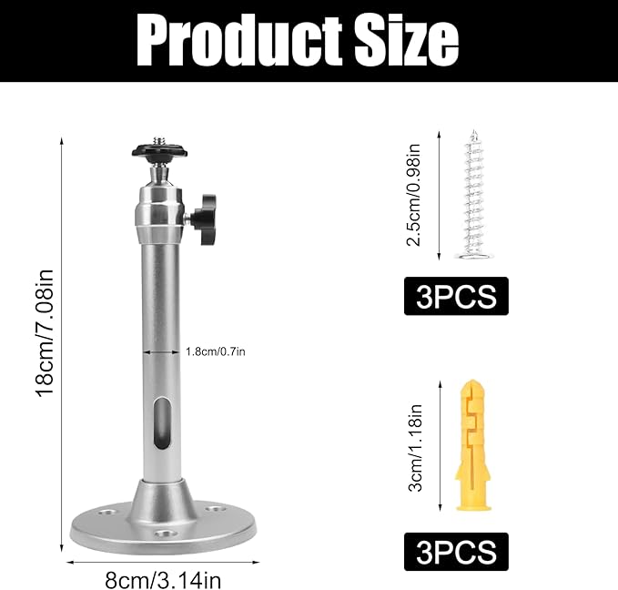 Držák projektoru, univerzální hliníkový držák projektoru otočný o 360° držák na strop Beamer nástěnný držák projektor mini projektor držák pro mini projektory, digitální fotoaparát, videokamery,