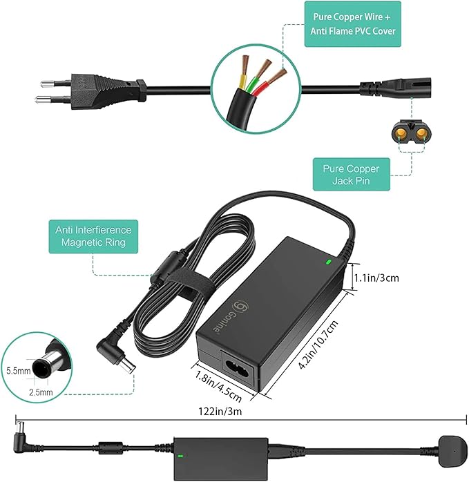 24V 2,5A síťový zdroj 60W adaptér nabíječka s 5,5 x 2,5 mm DC konektorem pro 24 V 1A 1,5 A 2 A 2500 mAh přístroje LED světelné pásky NVR DVR monitorovací kamera