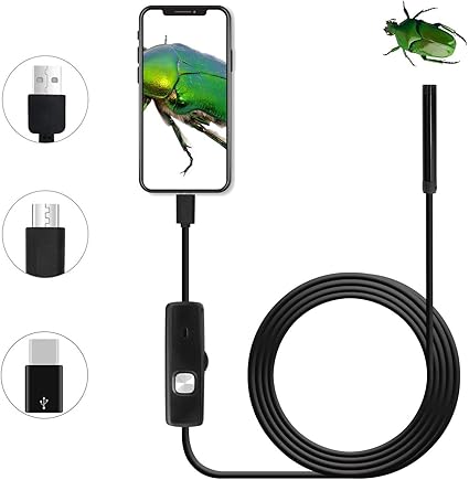 QiCheng&amp;LYS USB Android endoskop 2,0 milijona slikovnih pik CMOS HD 2 v 1 Vodoodporna endoskopska kamera za pregled Togi kačasti kabel za pametni telefon, tablični računalnik (2 m)