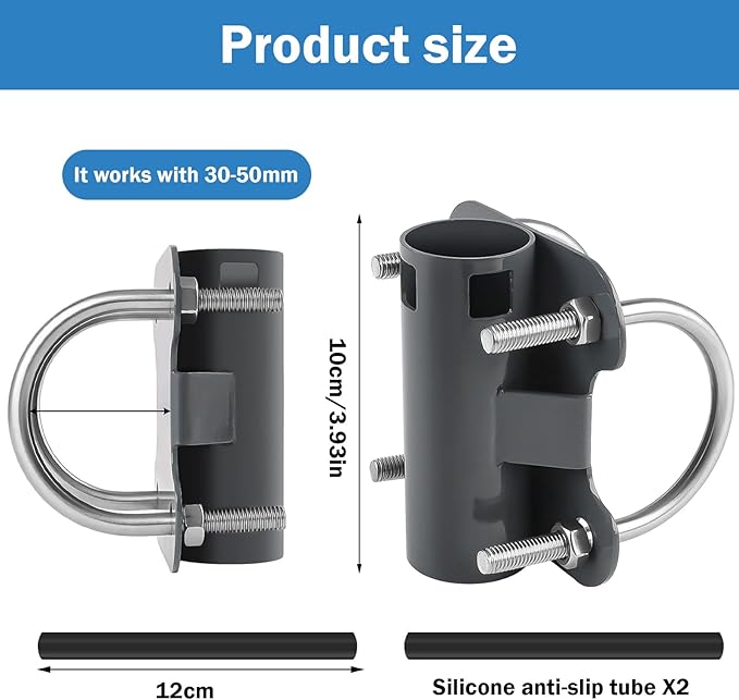 YushengTai Starlink-Halterung, 30-mm-50-mm-Mastantennenhalterung, Satellitenschüsselhalterungen, Starlink-Zubehör, verstellbare U-förmige Halterung für Starlink-Antenne