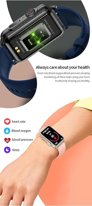 Chytré hodinky pro muže, ženy, fitness tracker s Alexa, 4cm sledování aktivity a chytré hodinky, sledování spánku IP67, vodotěsné fitness hodinky pro muže, ženy, děti