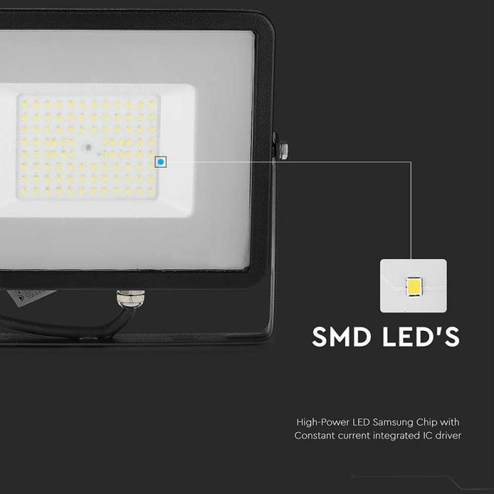 LED-Strahler / schwarzes Gehäuse / SMD-Chip / 50W / 5750lm / 100° / weiß 6500K