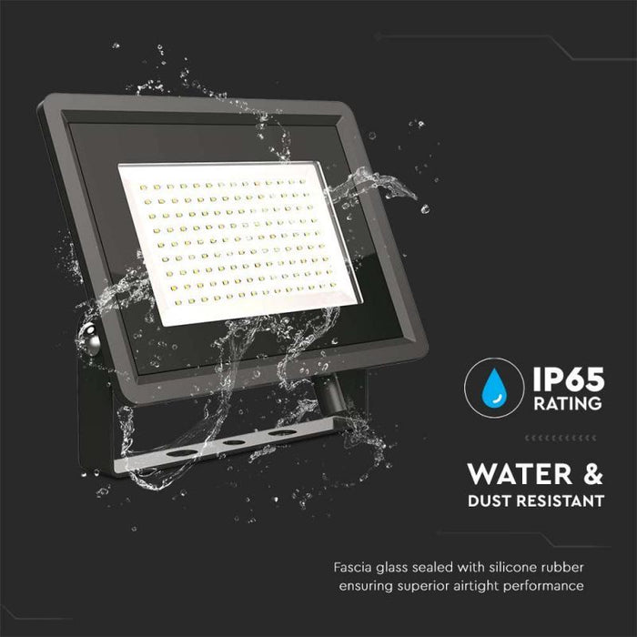 LED-Strahler / Schwarzes Gehäuse / SMD-Chip / 100W / 8700lm / 110° / Neutralweiß 4000K