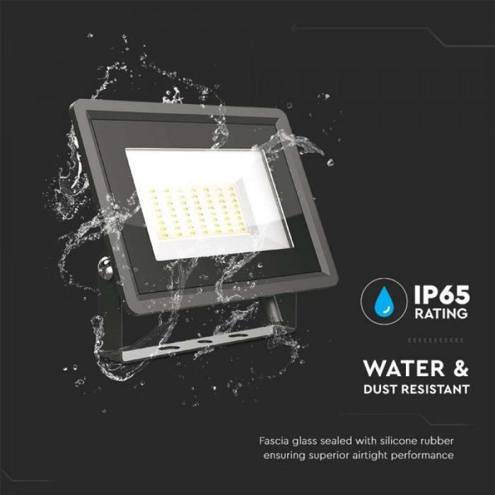 LED-Strahler / Schwarzes Gehäuse / SMD-Chip / 50W / 4300lm / 110° / Neutralweiß 4000K