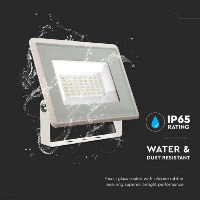 LED reflektor / Bílé pouzdro / SMD čip / 30W / 2510lm / 110° / Bílá 6500K