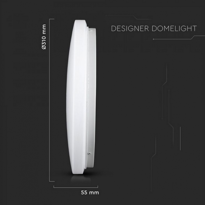 Přisazený LED panel / 18W / 1800Lm / 360° / 3v1 teplá bílá 3000K, neutrální bílá 4000K, studená bílá 6400K / Φ 310mm