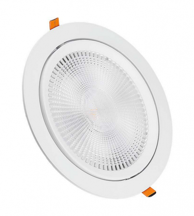 LED-Einbaupanel / Samsung-Chip / weißes Gehäuse / 10 W / 1040 lm / 25° / warmweiß 3000 K / Φ 96 mm