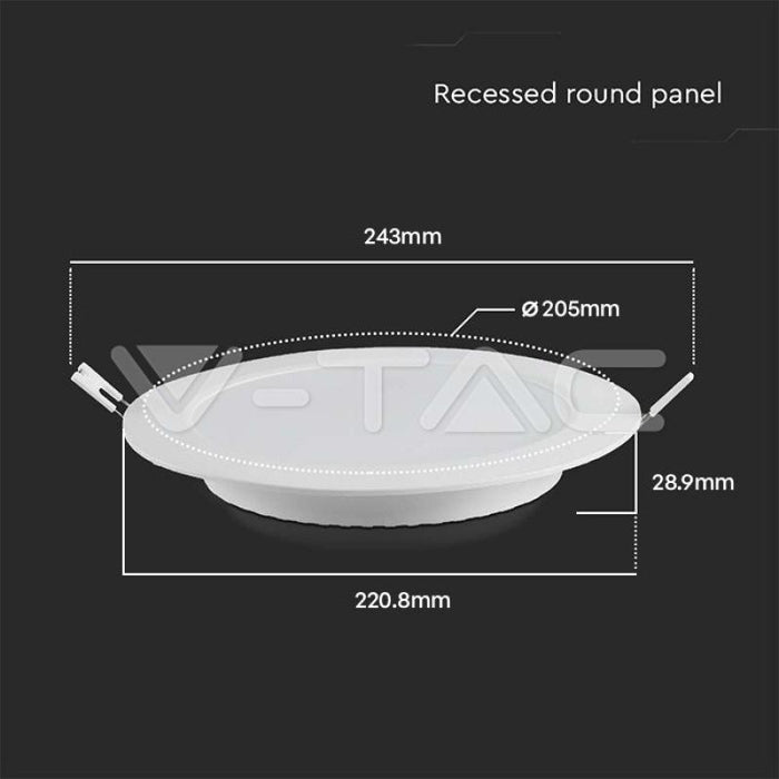 LED-Einbaupanel / 18W / 1980Lm / Neutralweiß 4000K / Φ 220,8 mm