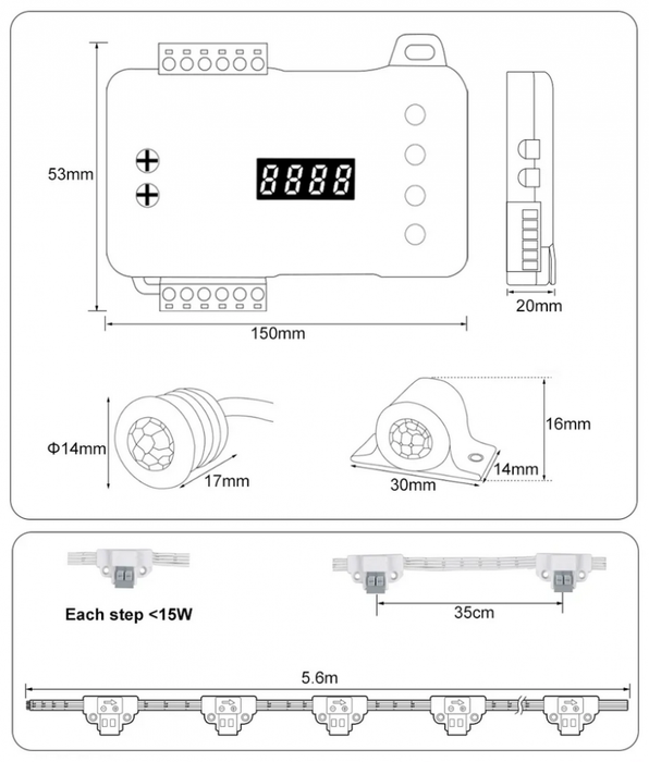 STEP-05 LED OVLADAČ SCHODU