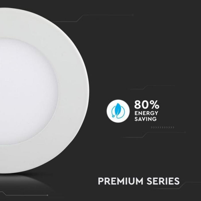 LED-Einbaupanel / SMD-Chip / Weißes Gehäuse / 3W / 130lm / 120° / Neutralweiß 4000K / Φ 84mm