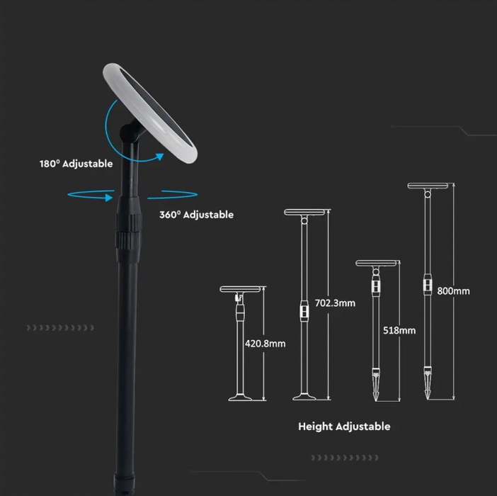 LED-Solarlampe / 3W / 380° / 260lm / Warmweiß 3000K / Bodeneinbau